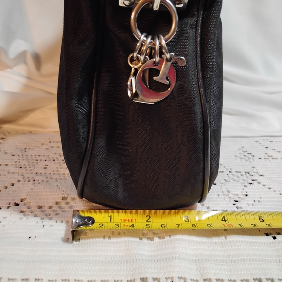CHRISTIAN DIOR Black Canvas LOGO Bag - Picture 15 of 15